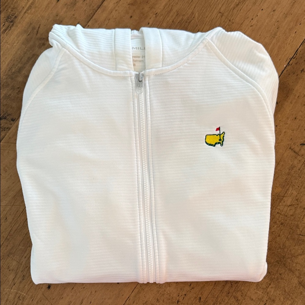 MASTERS- NWT- White Zip Up Hooded lightweight jacket.